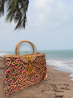 Bolsa de Palha colorida