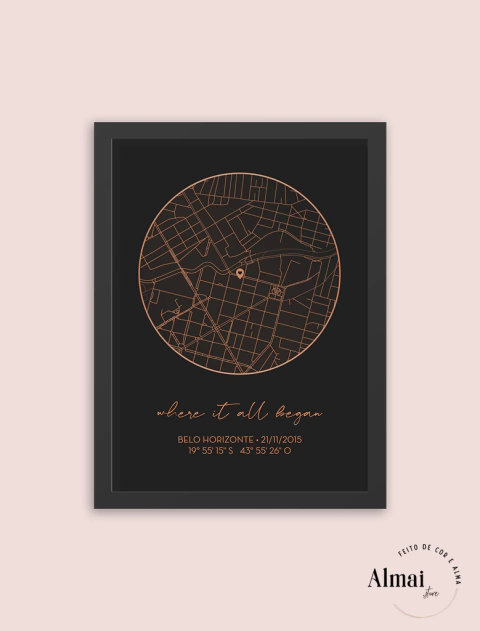 Quadro personalizado Mapa Geográfico