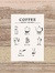 Pôster ilustrativo com métodos de preparo de café