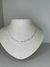 COLAR CHOKER METADE TRANÇADO E CORRENTE