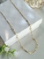 Chocker colar com mini corações e pontos de luz