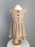 Vestido Flocos Capuccino em laize - tamanho 01 - loja online