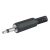 Ficha conector plug 3.5mm mono plastica