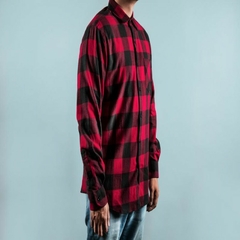 Chequered Red Shirt M Rojo jh