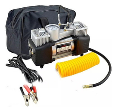 Compresor De Aire Doble Cilindro 12v Inflador Neumaticos Frecuencia Con Conector