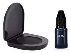 Tampón Huellero Digital + Tinta Negra 10 Ml Huella Firma Tinta Negro - 295102 Exterior Negro - 295102