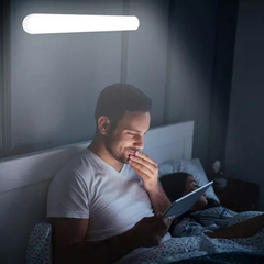 Lámpara De Escritorio Magnética De 14 Led Control Táctil Luz Estructura Blanco - 295093 Pantalla Blanco - 295093
