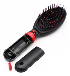 Cepillo Masajeador Eléctrico Vibrante Cuero Cabelludo Color Negro - tienda online