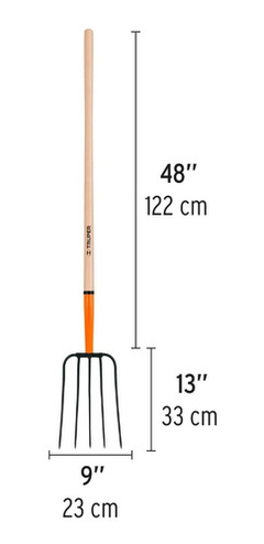 Horquilla Bieldo Para Paja 5 Dientes Mango 48 Truper - comprar online