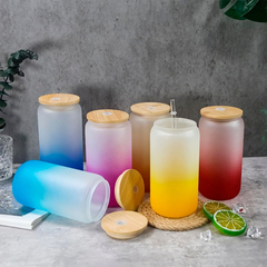 Botella Vaso Sublimable Degradado Vidrio Con Tapa Bombilla - demo-astroselling
