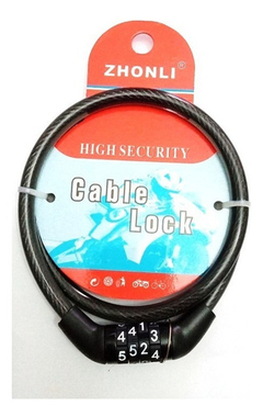 Candado De Bicicleta Con Clave Color Negro - comprar online