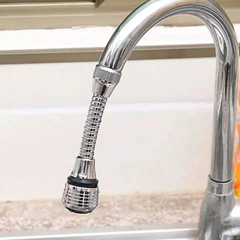 Extension Flexible Llave Agua Turbo Flex 360 Cocina Baño Color Plateado
