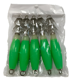 Totas Para Jibia 5 Unidades Verdes Para Pescar