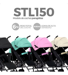 Coche Bebe Paraguita Plegable Con Capota Reclinable Tipo Cama Ultra Liviano Muy Práctico Ruedas Dobles Con Freno - demo-astroselling