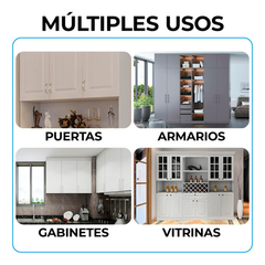 Imagen de Set 10 Bisagras Curvas Reten Cierre Suave Para Muebles 35mm