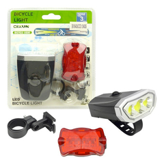 Pack Luz Bicicleta Delantera Y Trasera Impermeable Color Negro - comprar online