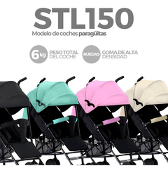 Coche Bebe Paraguita Plegable Con Capota Reclinable Tipo Cama Ultra Liviano Muy Práctico Ruedas Dobles Con Freno - comprar online