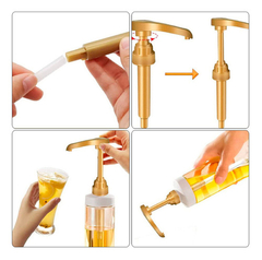 X4 Bomba Dispensadora Dosificador Botella Jarabe Syrup 750ml - demo-astroselling