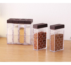 Set 6 Piezas Especieros Frascos Condimentos Cocina Acrilico Color Tapa Colores - comprar online