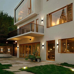Luz Foco Aplique Para Pared Led 12 Watts Exterior Luz Cálida Estructura Negro - 295088 - demo-astroselling