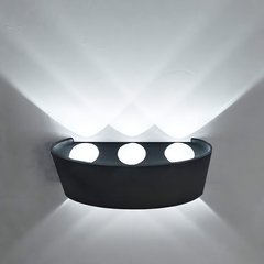 Luz Led Foco Aplique Pared 6 Leds Luz Fría/cálida Exterior Estructura Blanco