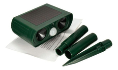 Repelente Gatos, Perros, Plagas De Jardin Ultrasonico, Solar Color Verde Oscuro