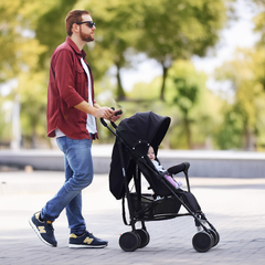 Coche Bebe Paraguita Plegable Con Capota Reclinable Tipo Cama Ultra Liviano Muy Práctico Ruedas Dobles Con Freno - comprar online