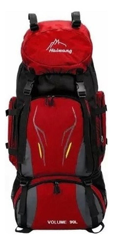 Mochila 90 Litros Camping Outdoor Trekking Color Rojo