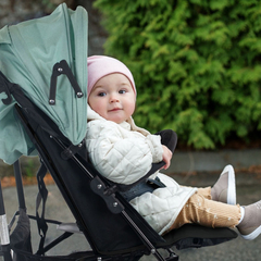 Imagen de Coche Bebe Paraguita Plegable Con Capota Reclinable Tipo Cama Ultra Liviano Muy Práctico Ruedas Dobles Con Freno