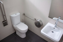 Barra Seguridad Recta Ducha Baño 40cm Inoxidable Manilla Color Plateado - comprar online
