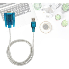 Cable Adaptador Usb A Serial Rs232 Db9 9 Pin Color Azul