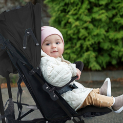 Imagen de Coche Bebe Paraguita Plegable Con Capota Reclinable Tipo Cama Ultra Liviano Muy Práctico Ruedas Dobles Con Freno