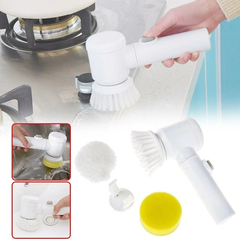 Limpieza De Auto Hogar Set Cepillos Multifuncional 5 En 1 Color Blanco - tienda online
