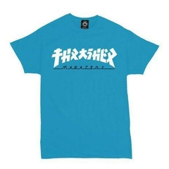 Remera Thrasher Godzilla Turquesa