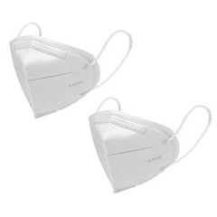 Kit Máscara Descartável Profissional KN95 de Proteção Respiratória PFF2 Branca - 2 Unidades