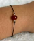 Pulseira dos Signos em Macrame Pedra Ágata de Fogo Escorpião - Loja Trance & Dance