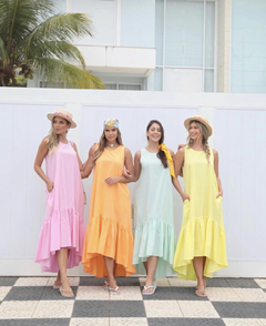 Vestido Salgunamu Laranja Marcela