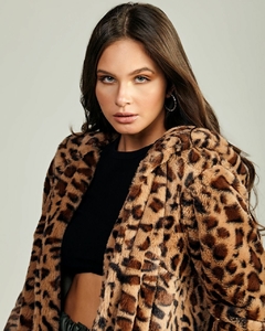 Casaco de Pelo Animal Print na internet