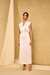 VESTIDO LONGO DECOTE V CHAMPANHE