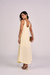 VESTIDO LONGO COM DETALHE EM ELOS AMARELO na internet