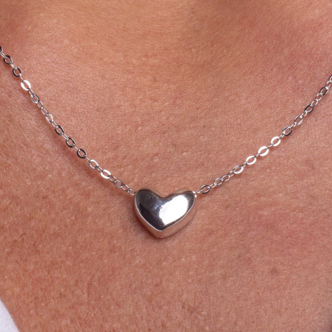 Conjunto Corazon con cadena incorporada PL.925 (Cod.10)