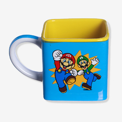Caneca Cubo 300ml Super Mário e Luigi