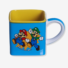 Caneca Cubo 300ml Super Mário e Luigi na internet