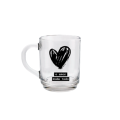 Caneca Lisa de Vidro - Coração - Insetos - 18607 - comprar online