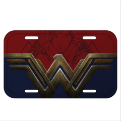 Placa Carro Simbolo Mulher-Maravilha