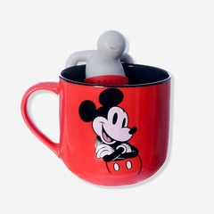 CANECA 350ML COM INFUSOR MICKEY MOUSE