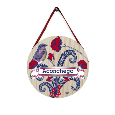 Quadro Decorativo Redondo - Aconchego