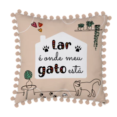 Capa de Almofada Grande - Lar Gato - Pet Friends - 10207
