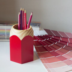 Porta Caneta Lápis - Vermelho