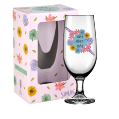 Taça de Cerveja 300ml c/Caixa Personalizada - Mãe Doce Mãe